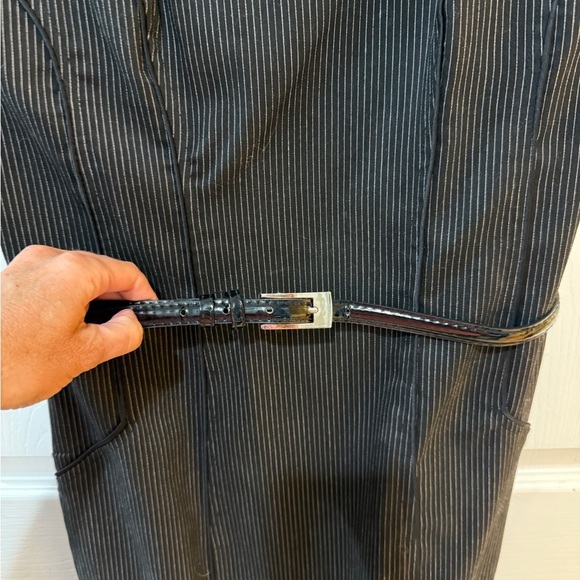 My Michelle Black Sheath Mini Dress Square Neck Sleeveless w belt!🖤 Early 2000s. - Picture 2 of 8